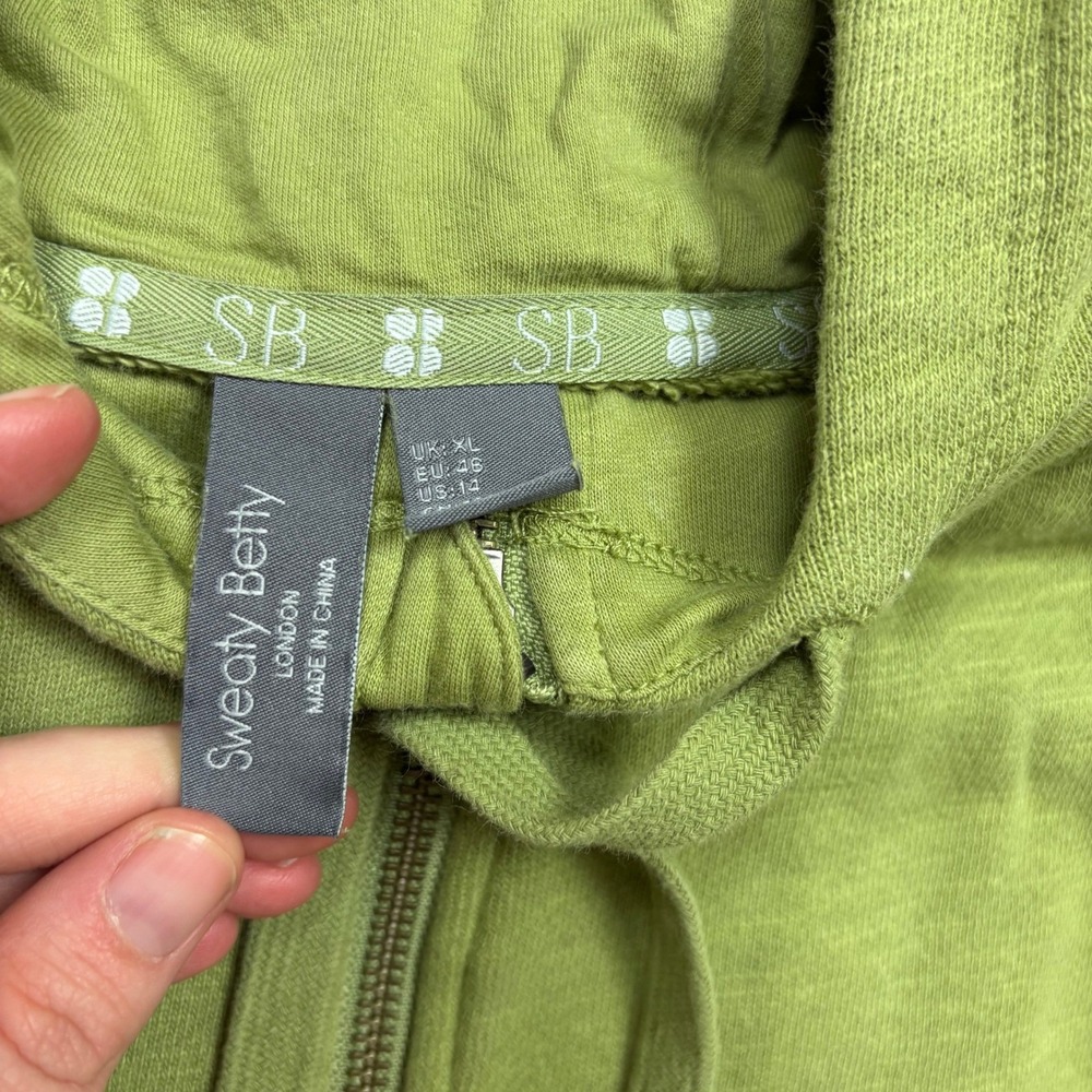 Sweaty Betty Full Zip Crop Hoodie Women's XL‎ Color Green - Picture 4 of 7